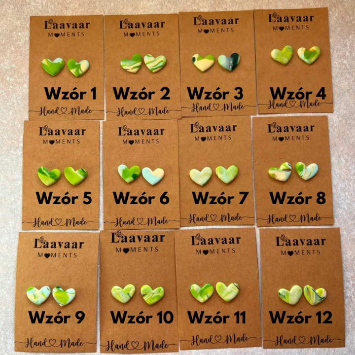 Kolczyki handmade z glinki polimerowej – Heart Moments „ Hello Spring”