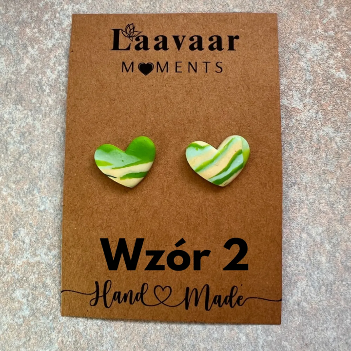Kolczyki handmade z glinki polimerowej – Heart Moments „ Hello Spring”