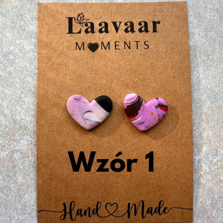 Kolczyki handmade z glinki polimerowej – Heart Moments „Wild Heart”