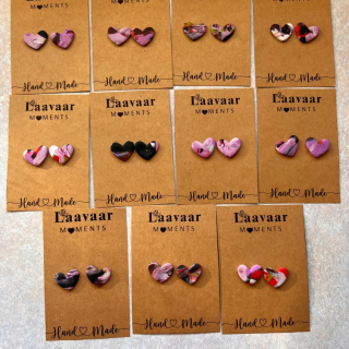 Kolczyki handmade z glinki polimerowej – Heart Moments „Wild Heart”