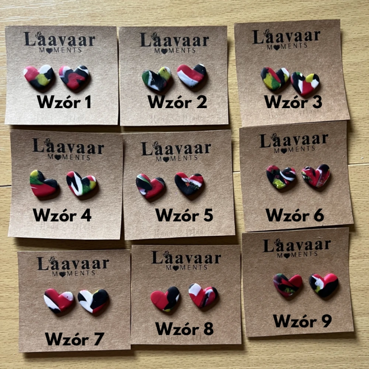 Kolczyki handmade z glinki polimerowej – Heart Moments „Wild Heart”