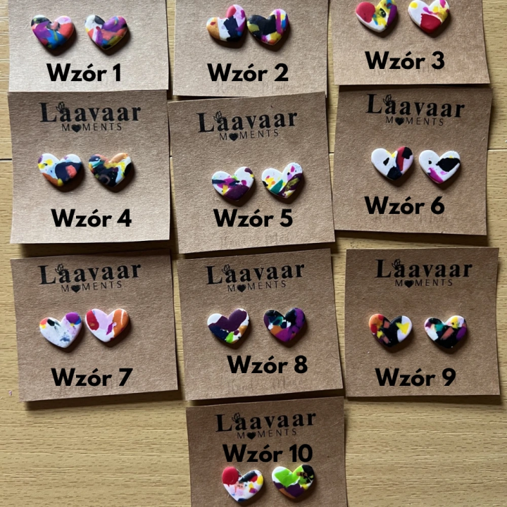 Kolczyki handmade z glinki polimerowej – Heart Moments „ Have Fun”